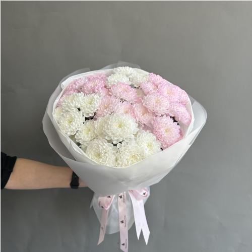 Монобукет из 7 кустовых хризантем 9750