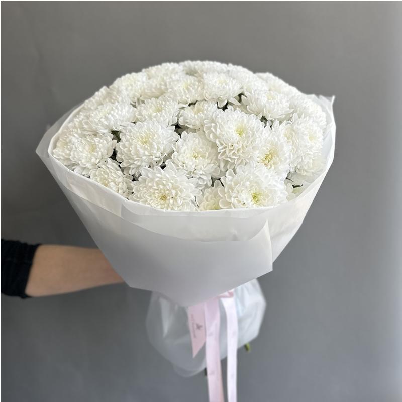 Монобукет из 9 кустовых хризантем 9748